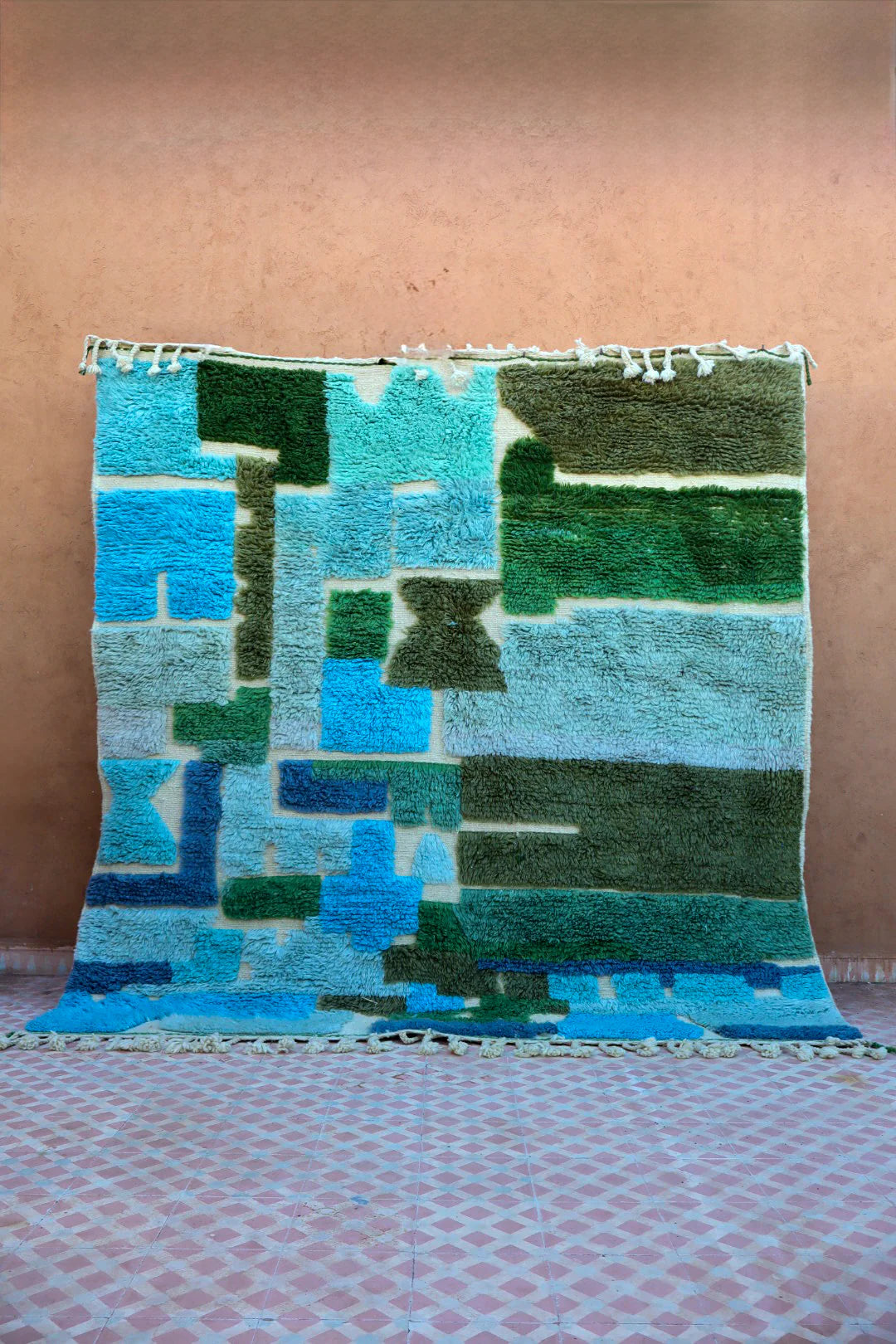 Azul | Handwoven Berber Rug | Beni Ourain Collection |( 227 x 220cm)