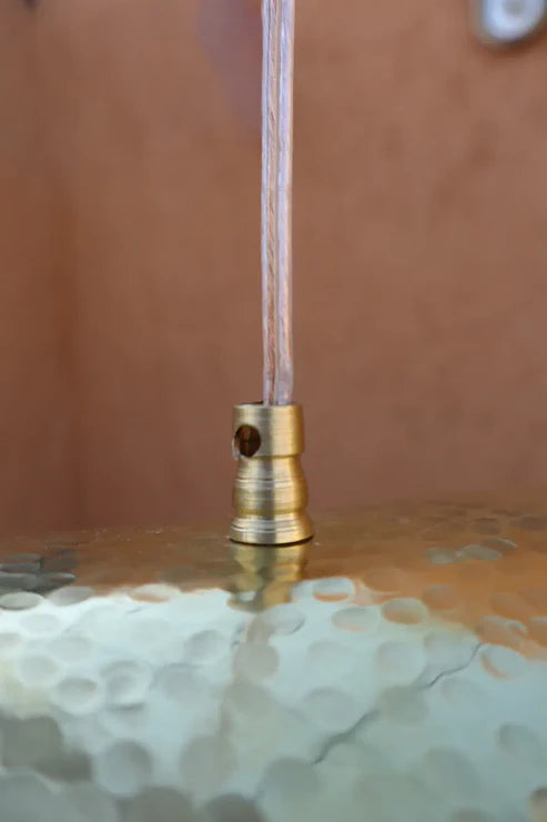 Golden Brass Lotus Leaf Suspension "NOOR" - Smooth