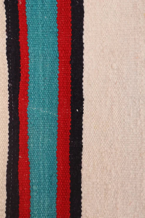 Multicolored Striped Wool Cushion Handmade ELA